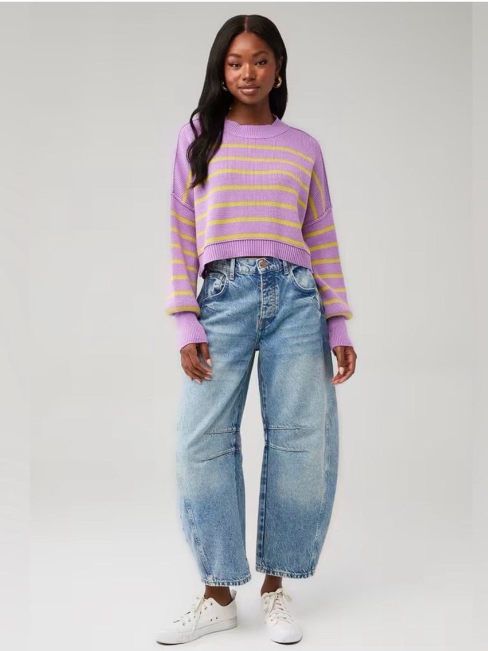 Free people Easy Street Stripe Crop Pullover - Picture 3 of 7